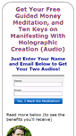 Mobile Screenshot of guidedmoneymeditation.com