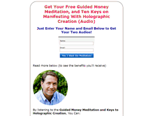 Tablet Screenshot of guidedmoneymeditation.com